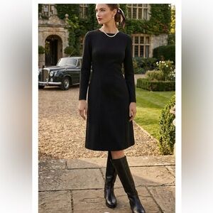 J crew Long-sleeve stretch ponte dress